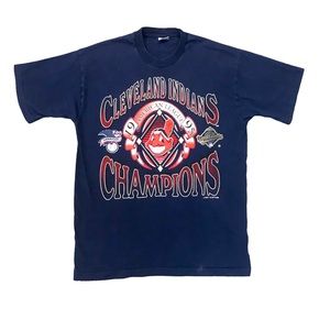 🆕 Vintage Cleveland Indians Baseball Champions 1995 Tee